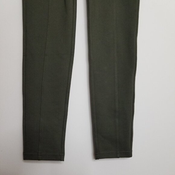 ZARA Size M High Waist Sailor Gold Button Front Pants Stretch Pullon Legging - Picture 4 of 12